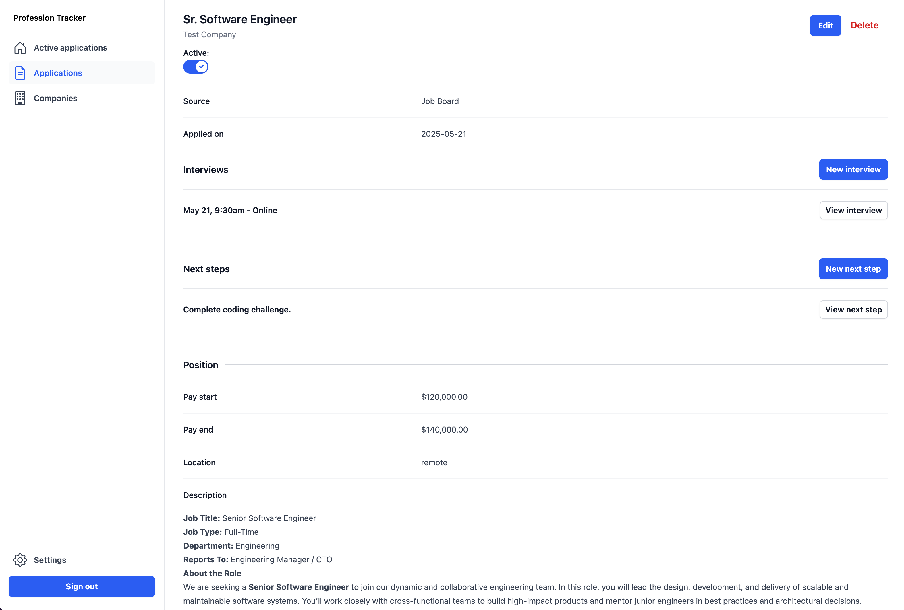 App screenshot